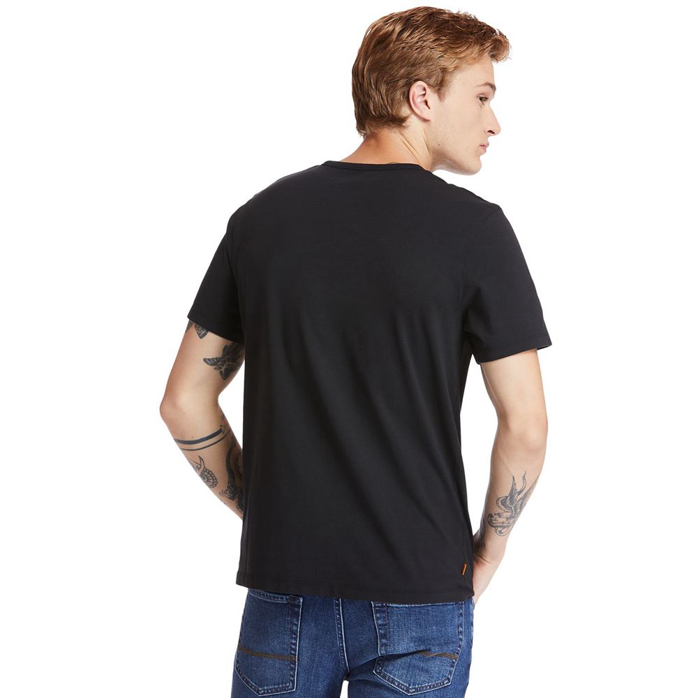 Timberland Mens T-Shirts Heritage Short-Sleeve Graphic - Black - India OG6908351